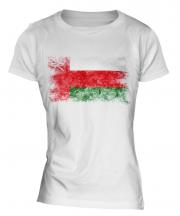 Oman Distressed Flag Ladies T-Shirt