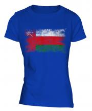 Oman Distressed Flag Ladies T-Shirt