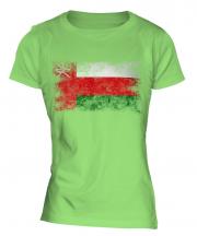 Oman Distressed Flag Ladies T-Shirt
