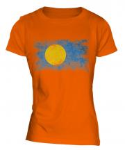 Palau Distressed Flag Ladies T-Shirt
