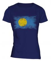 Palau Distressed Flag Ladies T-Shirt