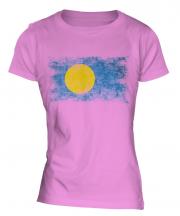 Palau Distressed Flag Ladies T-Shirt