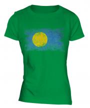 Palau Distressed Flag Ladies T-Shirt