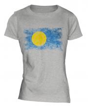 Palau Distressed Flag Ladies T-Shirt