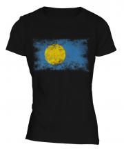 Palau Distressed Flag Ladies T-Shirt