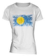 Palau Distressed Flag Ladies T-Shirt