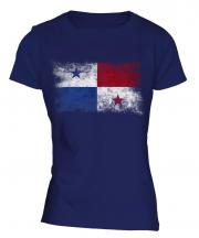 Panama Distressed Flag Ladies T-Shirt
