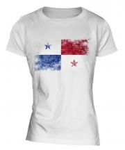 Panama Distressed Flag Ladies T-Shirt