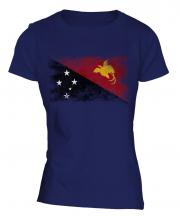 Papua New Guinea Distressed Flag Ladies T-Shirt