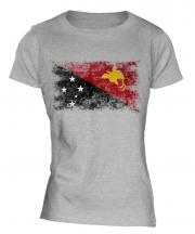 Papua New Guinea Distressed Flag Ladies T-Shirt
