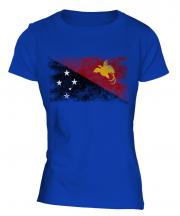 Papua New Guinea Distressed Flag Ladies T-Shirt