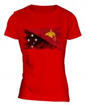 Papua New Guinea Distressed Flag Ladies T-Shirt