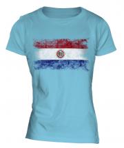 Paraguay Distressed Flag Ladies T-Shirt