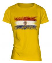 Paraguay Distressed Flag Ladies T-Shirt