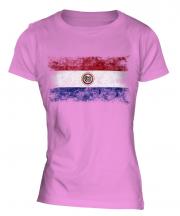 Paraguay Distressed Flag Ladies T-Shirt