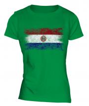 Paraguay Distressed Flag Ladies T-Shirt