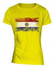 Paraguay Distressed Flag Ladies T-Shirt