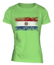 Paraguay Distressed Flag Ladies T-Shirt