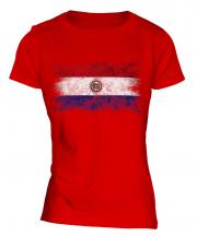 Paraguay Distressed Flag Ladies T-Shirt