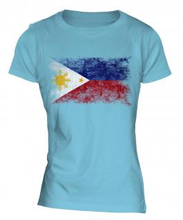 Philippines Distressed Flag Ladies T-Shirt