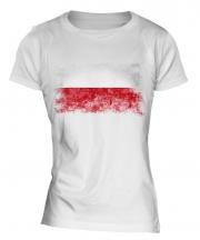 Poland Distressed Flag Ladies T-Shirt