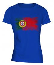 Portugal Distressed Flag Ladies T-Shirt