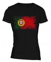 Puerto Rico Distressed Flag Ladies T-Shirt