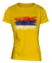 Republika Srpska Distressed Flag Ladies T-Shirt