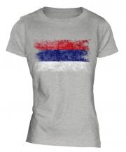 Republika Srpska Distressed Flag Ladies T-Shirt