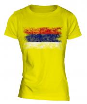 Republika Srpska Distressed Flag Ladies T-Shirt