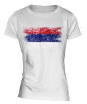 Republika Srpska Distressed Flag Ladies T-Shirt