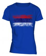 Republika Srpska Distressed Flag Ladies T-Shirt