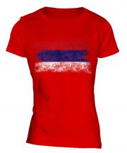 Republika Srpska Distressed Flag Ladies T-Shirt