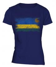 Rwanda Distressed Flag Ladies T-Shirt