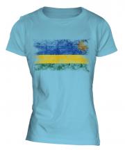 Rwanda Distressed Flag Ladies T-Shirt