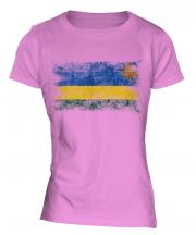 Rwanda Distressed Flag Ladies T-Shirt