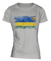 Rwanda Distressed Flag Ladies T-Shirt
