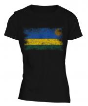 Rwanda Distressed Flag Ladies T-Shirt
