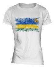 Rwanda Distressed Flag Ladies T-Shirt