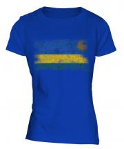 Rwanda Distressed Flag Ladies T-Shirt