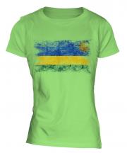 Rwanda Distressed Flag Ladies T-Shirt