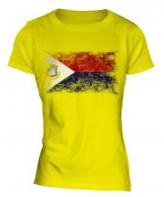 Saint Martin Distressed Flag Ladies T-Shirt