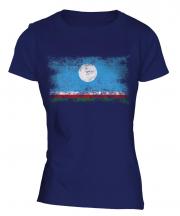 Sakha Republic Distressed Flag Ladies T-Shirt
