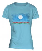 Sakha Republic Distressed Flag Ladies T-Shirt
