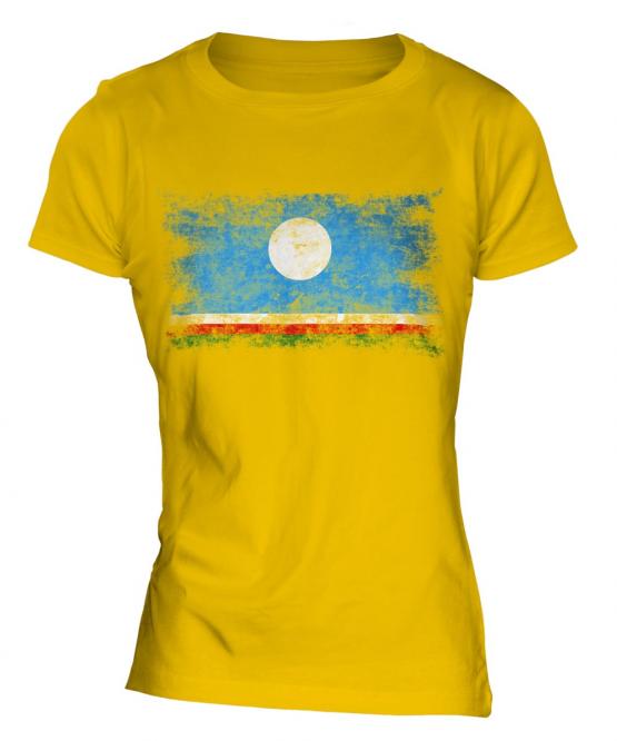 Sakha Republic Distressed Flag Ladies T-Shirt
