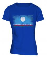 Sakha Republic Distressed Flag Ladies T-Shirt