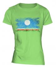 Sakha Republic Distressed Flag Ladies T-Shirt