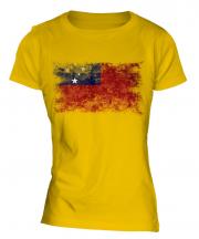 Samoa Distressed Flag Ladies T-Shirt