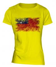 Samoa Distressed Flag Ladies T-Shirt
