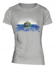 San Marino Distressed Flag Ladies T-Shirt